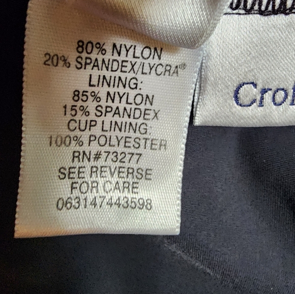 Black Bust Enhancer Halter Style Tankini Top Women's Size 14 (runs small) - Picture 8 of 8